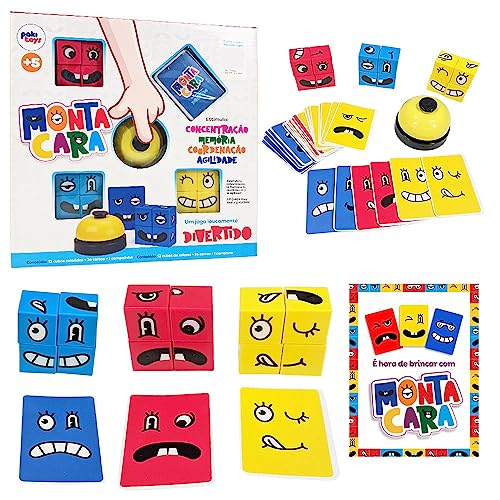 Jogo Educativo Cubo Das Emoções Monta Cara Expressão Faces Pedagógico Presente Para Criança Didático Infantil Menina Menino Divertido Criativo Paki Toys – 1202